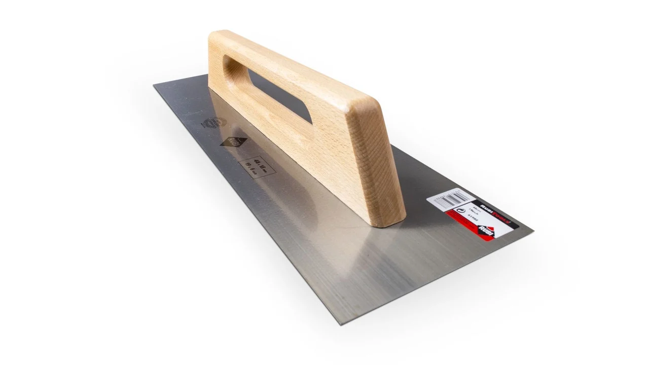Rubi Tile Installation Tools STEEL NOTCHED trowel 19? Long FLAT Wooden Handle