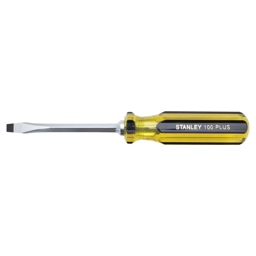 Stanley 100 Plus Square Blade Standard Tip Screwdrivers, 1/2 in Tip, 17-5/6 in L