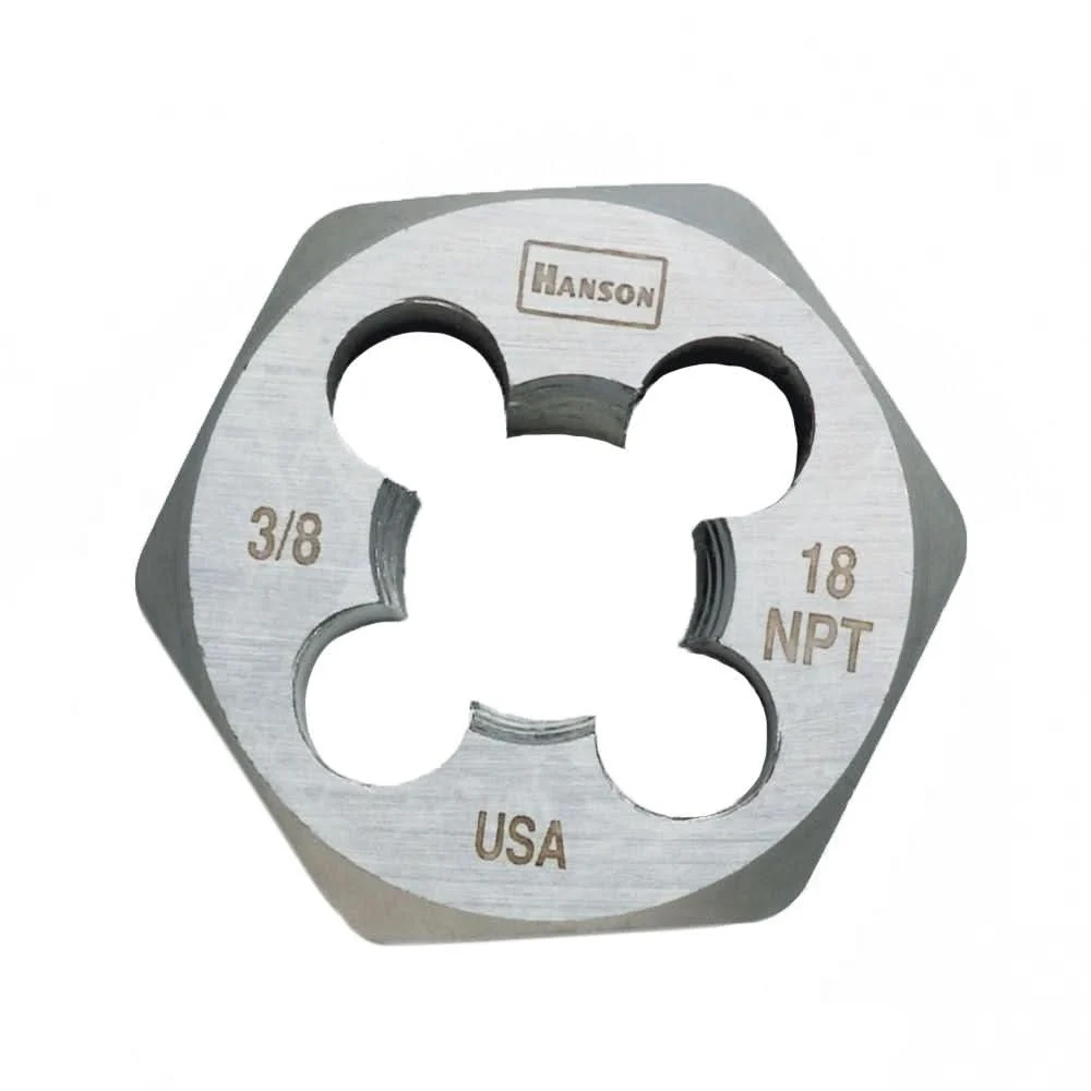 Irwin 7004 HANSON Hexagon Pipe Taper Dies (HCS) 3/8-in. - 18 NPT