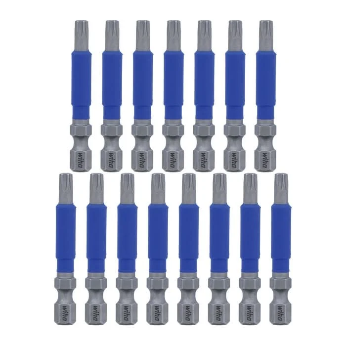 Wiha 70260 TerminatorBlue Impact Bit, Torx T25, 2 in. (15-Pack)