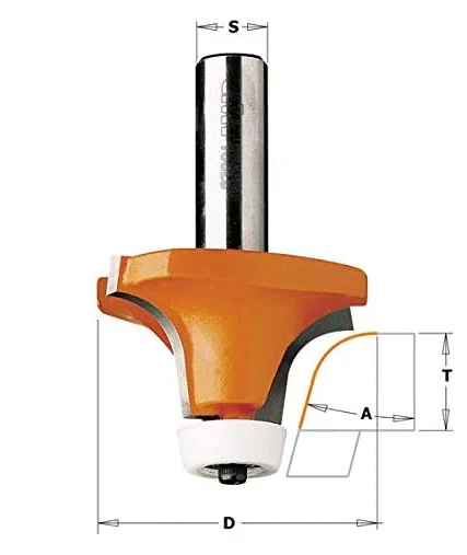 CMT 866.601.11,2'',Solid Surface Rounding Over Bowl Bits