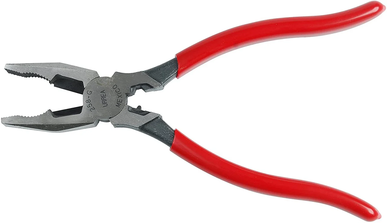 8-17/32 Inch Universal With Side Cut And Curved Jaws Heavy-duty Electrician Pli