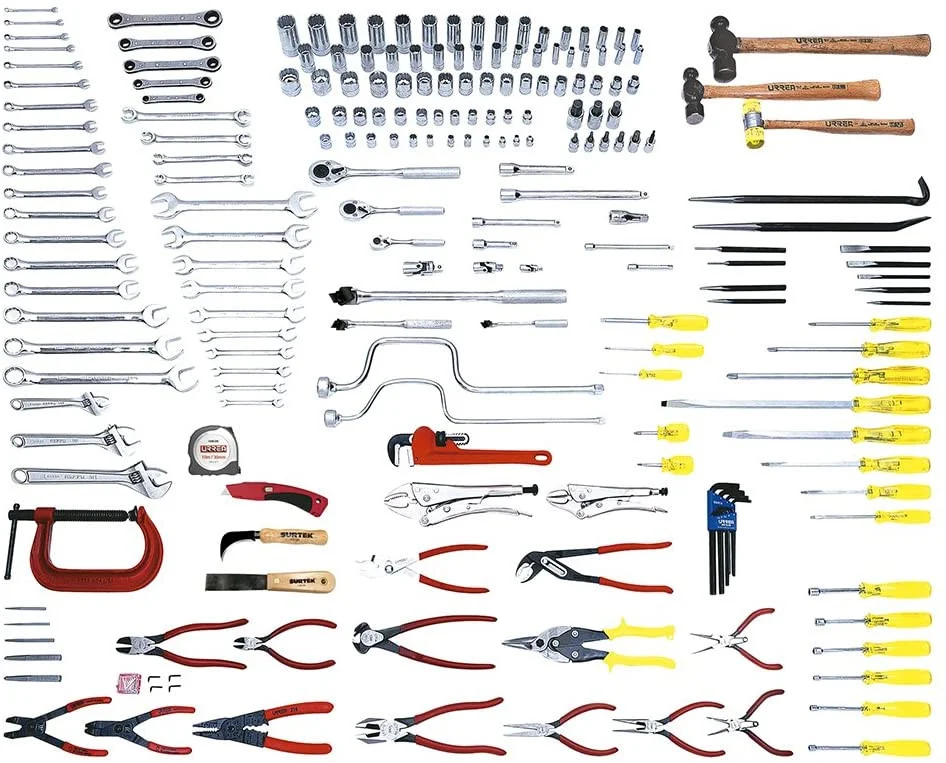 URREA 202 pc Metric industrial intermediate sets with toolbox #99550
