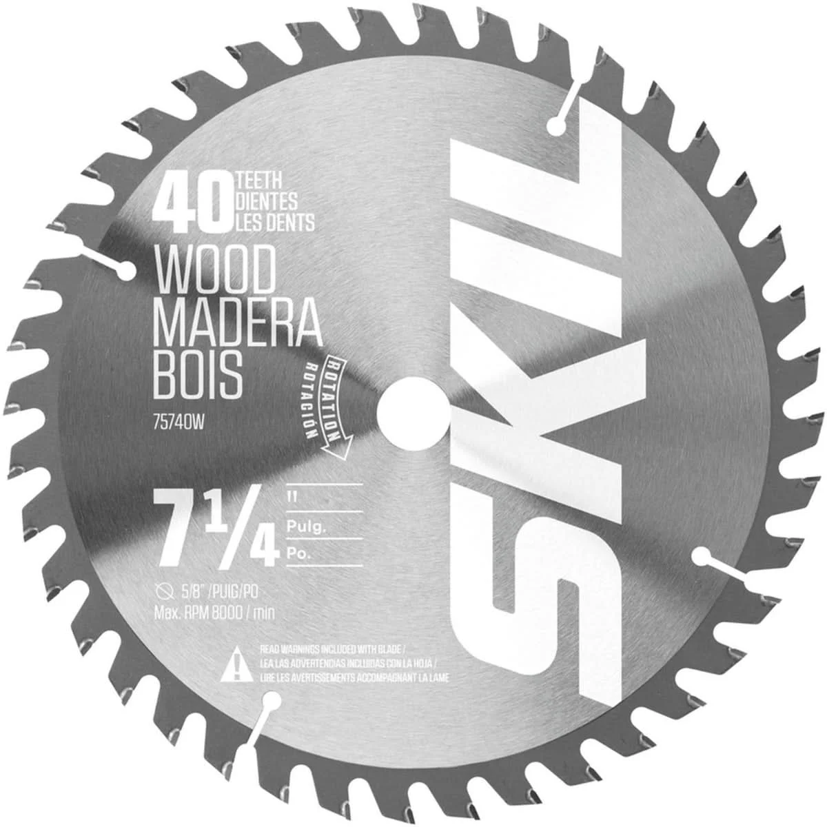 SKIL 75740W 7-1/4 In. 40 Tooth Carbide Circular Saw Blade