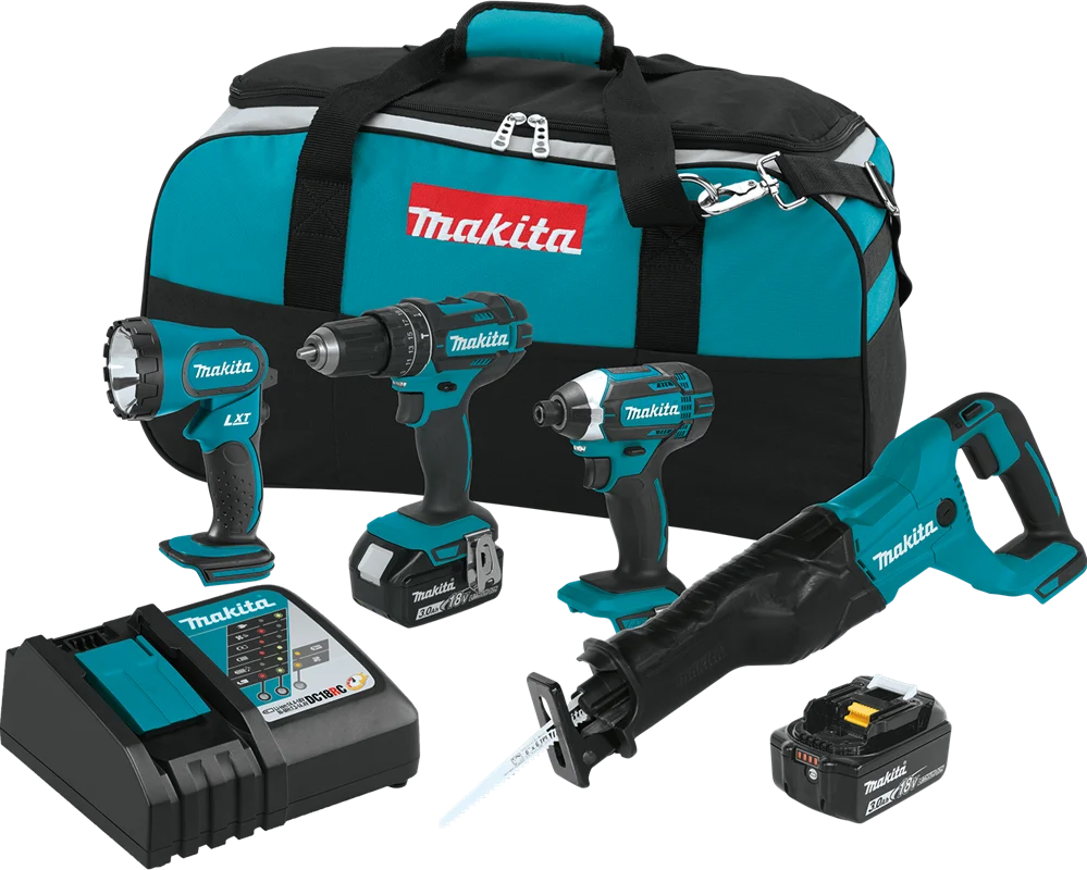 18V LXT? Lithium-Ion Cordless 4-Pc. Combo Kit (3.0Ah), Variable 2-speed, XT440