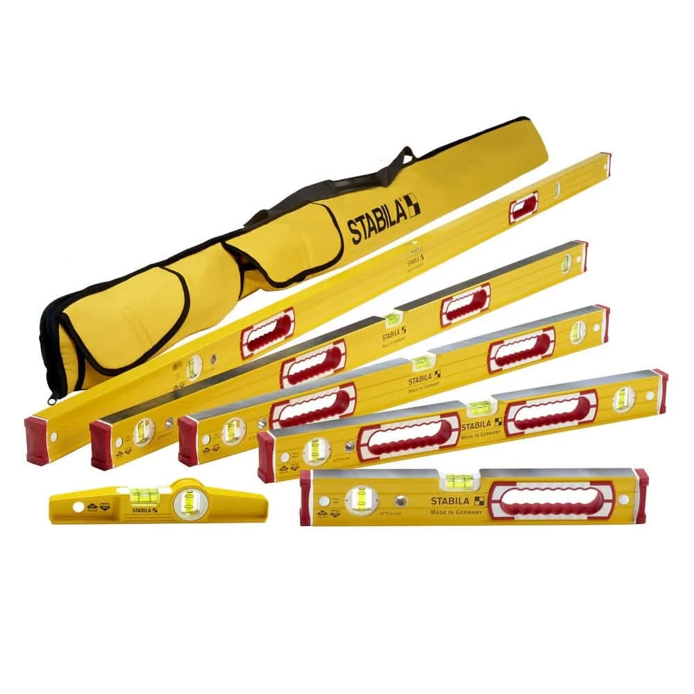 Stabila Type 96M 6-Piece Spirit Level Set w/ Level Bag
