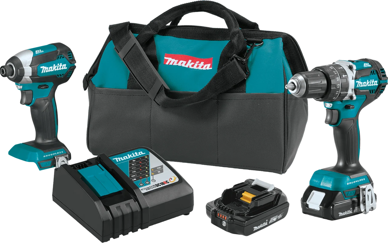 18V LXT? Lithium-Ion Compact Brushless Cordless 2-Pc. Combo Kit (2.0Ah), Variable speed Impact Driver, XT269R