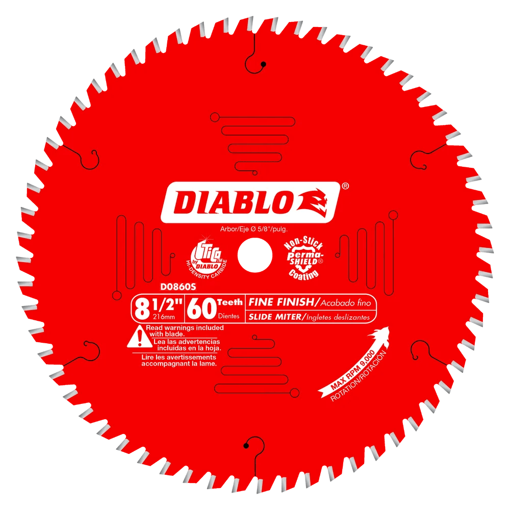 8-1/2 in. x 60 Tooth Fine Finish Saw Blade - 5 per Order