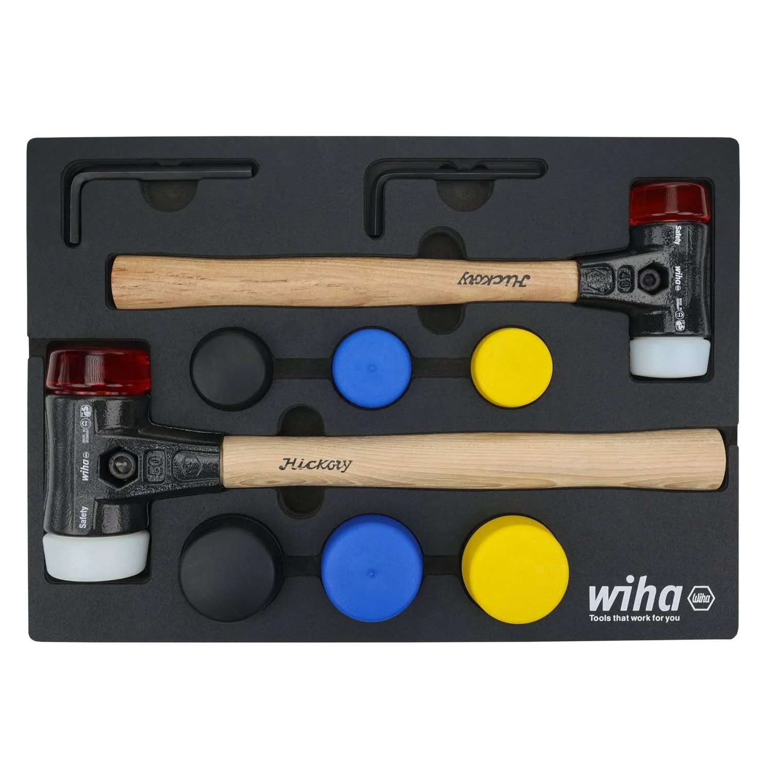 Wiha 83270 14-Piece Split Head Mallet Foam Tray Set