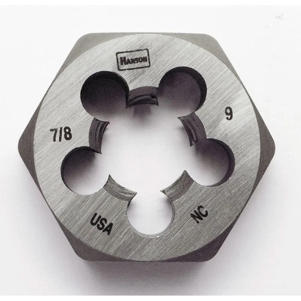 Irwin 8461 HANSON Hexagon Fractional Die 7/8-in. - 9 NC 1-7/16-in. dia.