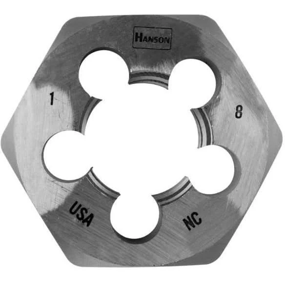 Irwin 8465 HANSON Hexagon Fractional Die 1-in. - 8 NC 1-13/16-in. dia.