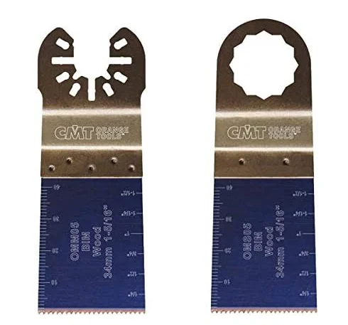 CMT OMM05-X5,34mm Precision Cut, 34mm Extra-Long Life Plunge and Flush-Cut for Wood,5 Piece Pack