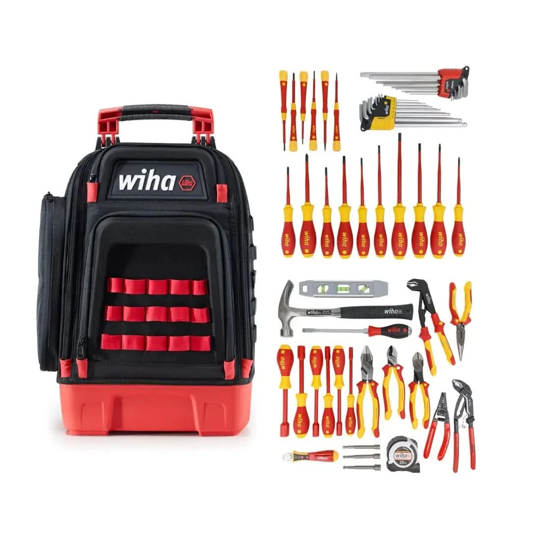 Wiha 91872 59-Piece Insulated Heavy Duty Backpack Master Electrician Tool Set