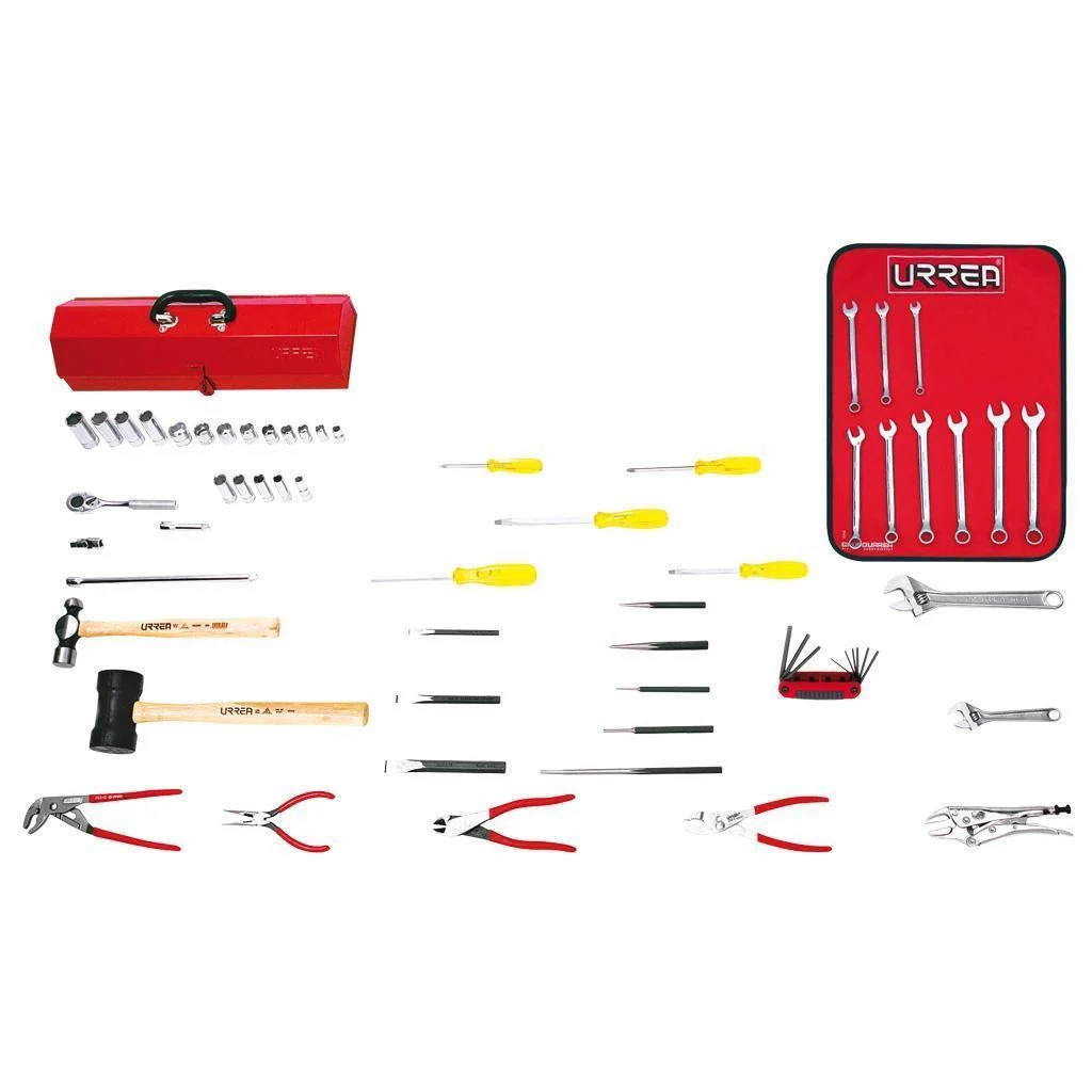 URREA 56 pc Industrial Basic Tool Set with toolbox #99201