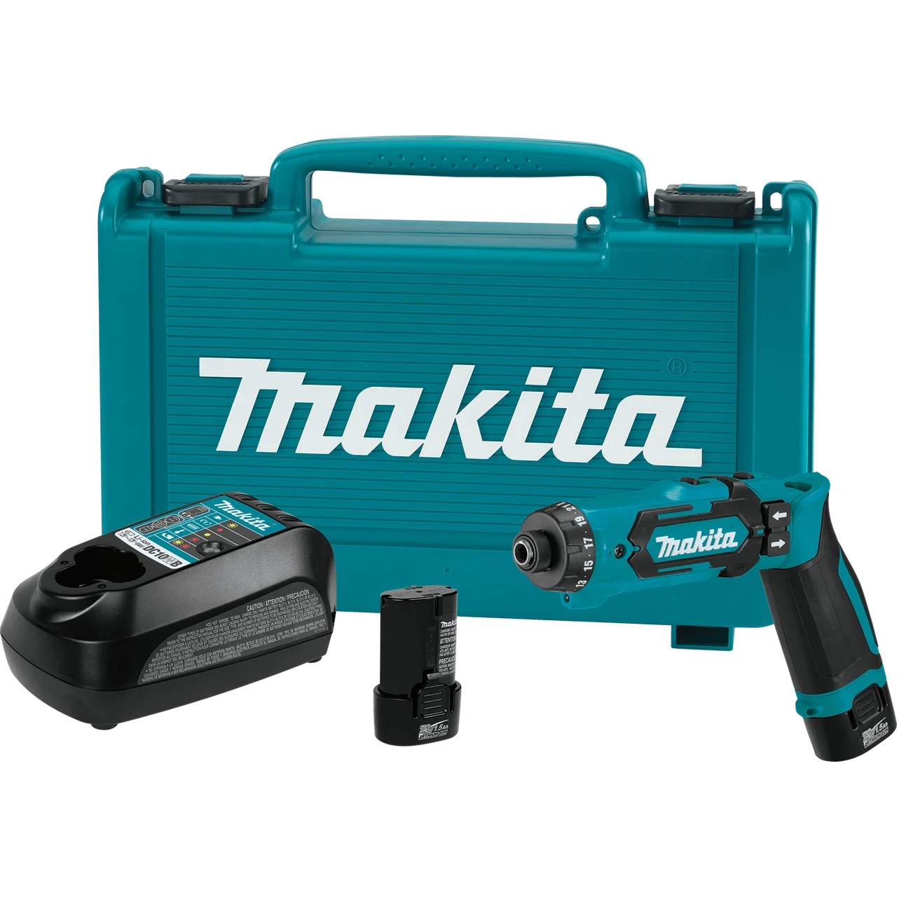 7.2V Lithium-Ion Cordless 1/4" Hex Driver-Drill Kit with Auto-Stop Clutch, DF012DSE