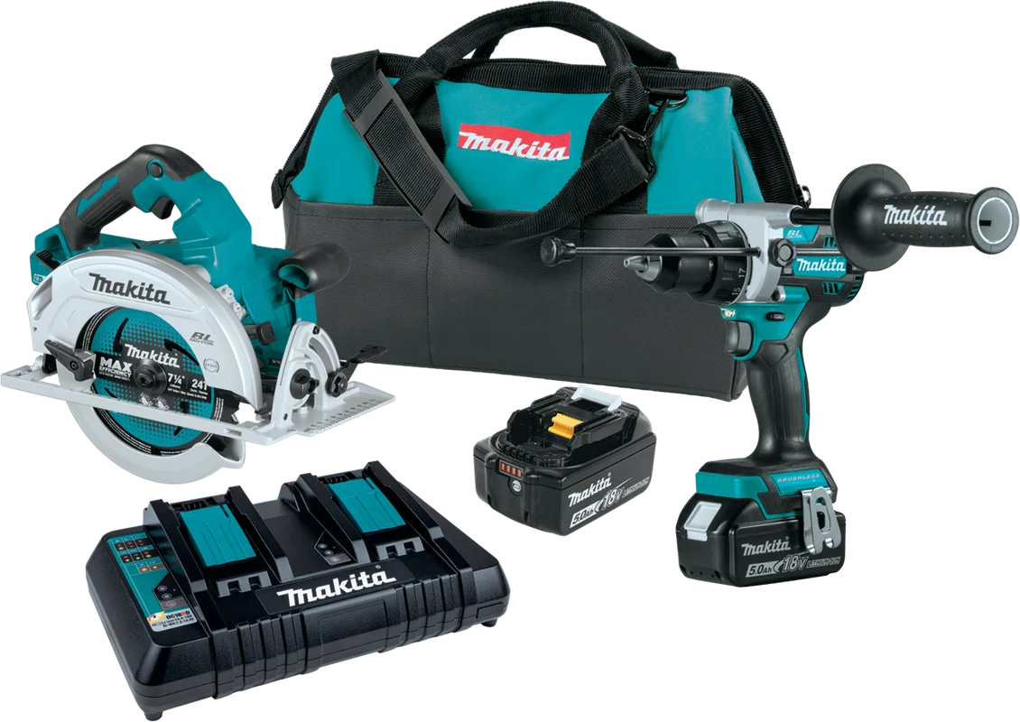 18V LXT? Lithium-Ion Brushless Cordless 2-Pc. Combo Kit (5.0Ah), Hammer Driver-Drill, XT290PT