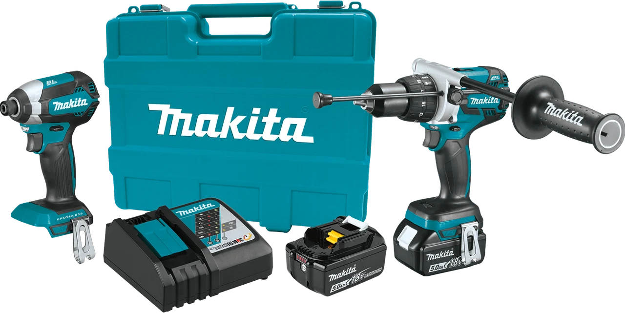 18V LXT? Lithium-Ion Brushless Cordless 2-Pc. Combo Kit (5.0Ah), Variable speed Impact Driver, XT267T