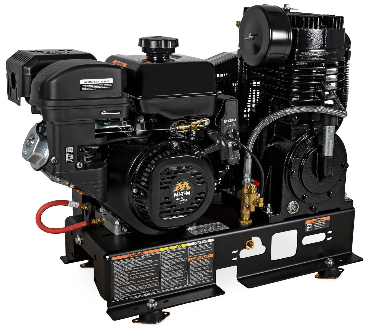 Mi-T-M ABS-14M-B Gasoline Air Compressors ,Base-Mount Two Stage Gasoline