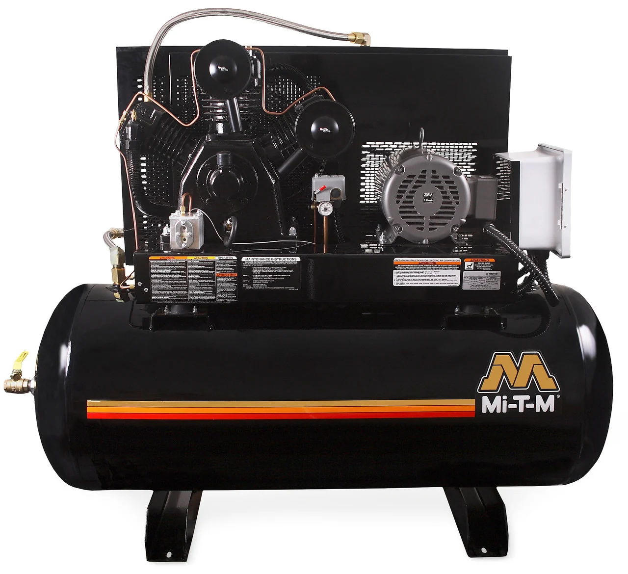 Mi-T-M ADS-23110-120H Electric Air Compressors ,120-Gallon Two Stage Electric Si