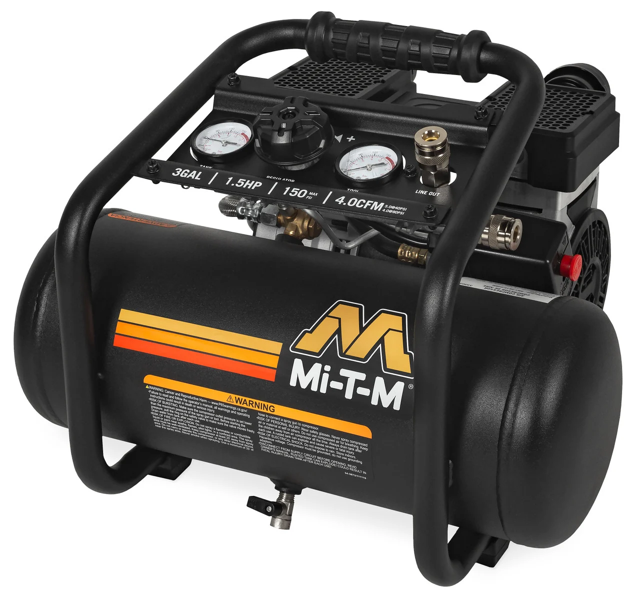 Mi-T-M AM1-HE15-03QM Air Compressors,3-Gallon Single Stage Electric