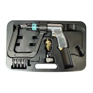 Air Spot Drill with 5.5 in Deep Clamp Kit and 4 Drill Bits, AST1756