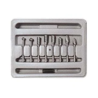 8pc. Double Cut Carbide Rotary Burr Set - 1/8 in Shaft