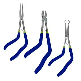 3pc Offset Handle Long Reach Plier Set
