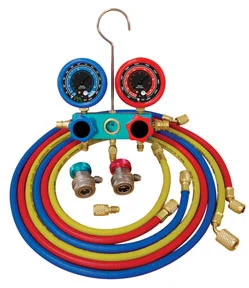 Deluxe Dual R134a/R12 Aluminum A/C Manifold Gauge Set ATD-3696