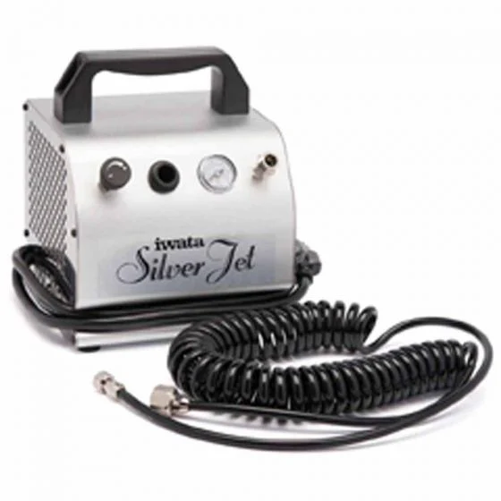 ANEST IWATA Silver Jet IS50 Airbrush Compressor, 120 V, 55 psi