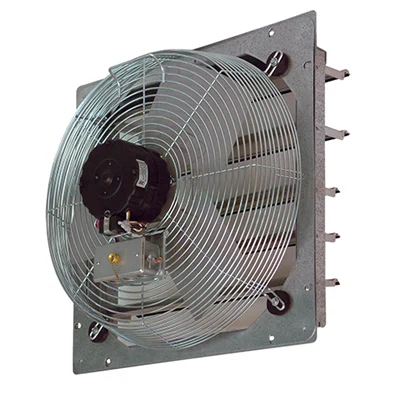 24" Direct Drive Exhaust Shutter Mounted Fan, 3 Speed, 1/4 HP