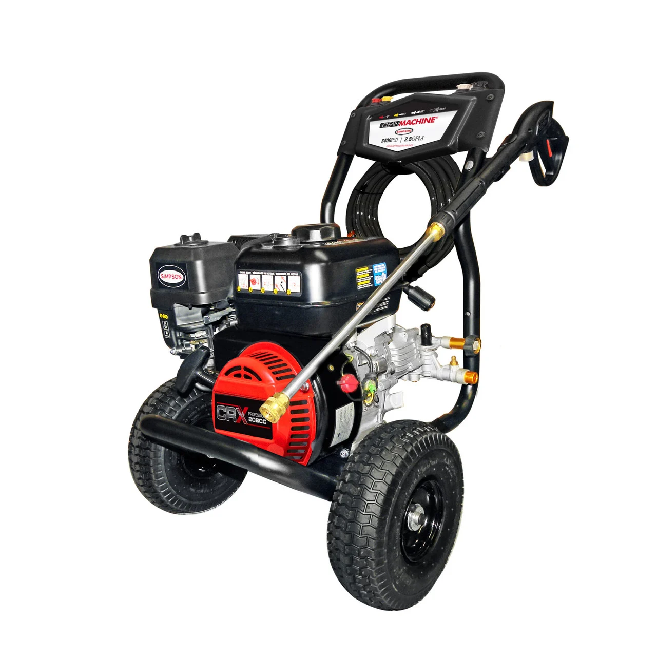 SIMPSON Clean Machine CM61083 Gas Pressure Washer 3400 PSI at 2.5 GPM