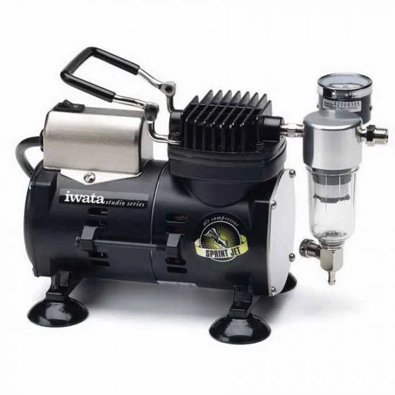 ANEST IWATA Spring Jet IS800 Studio Series Airbrush Compressor, 110 to 120 V, 1