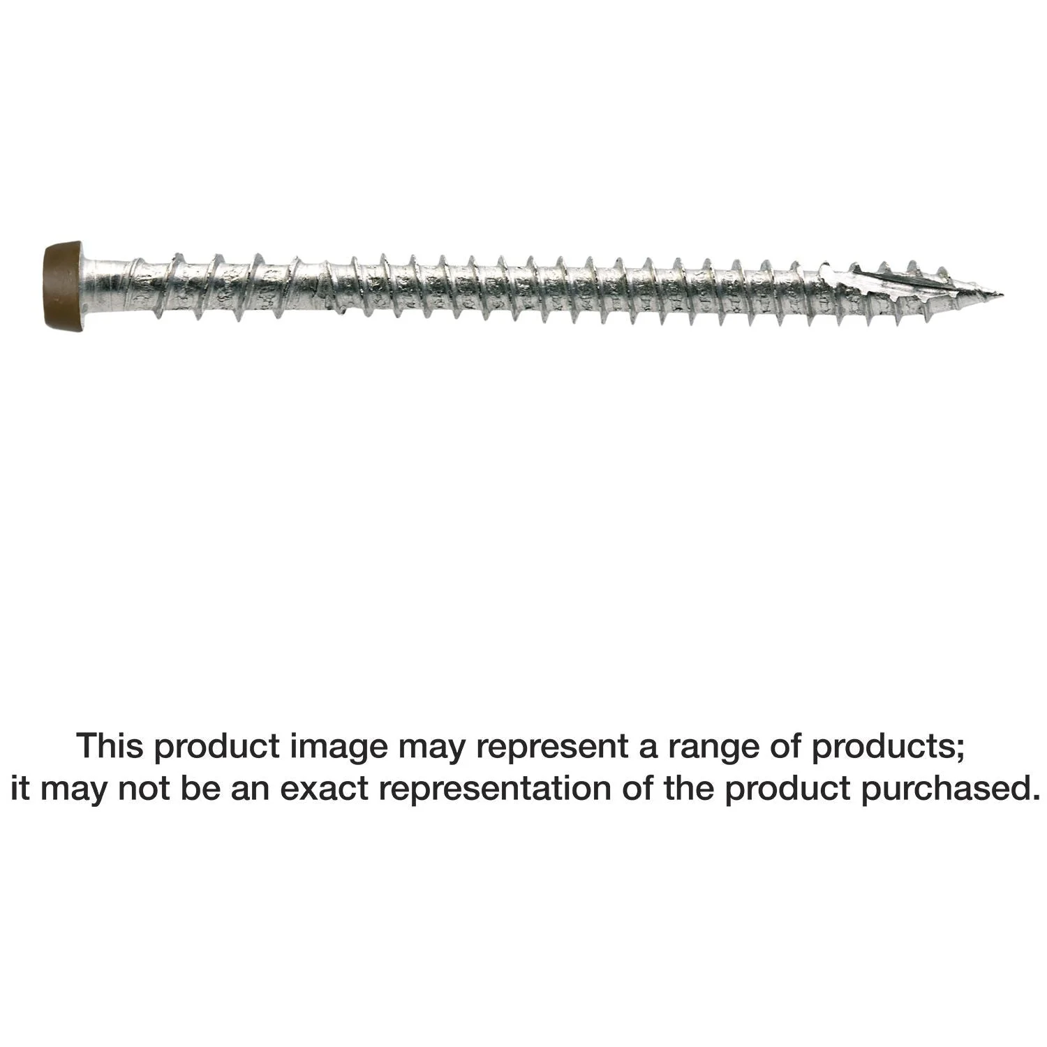 Simpson Strong-Tie DCU234P305BR01 Deck-Drive DCU COMPOSITE Screw, #10 x 2-3/4-in. T20, Type 305, Brown 01, 350-Pack