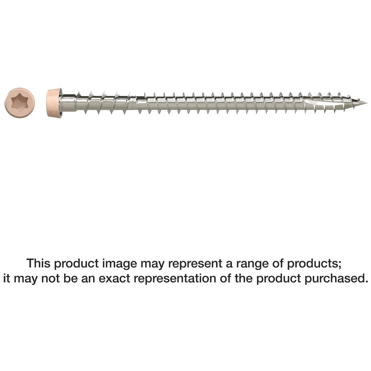 Simpson Strong-Tie DCU234P316TN05 Deck-Drive DCU COMPOSITE Screw, #10 x 2-3/4-in. T20, Type 316, Tan 05, 350-Pack
