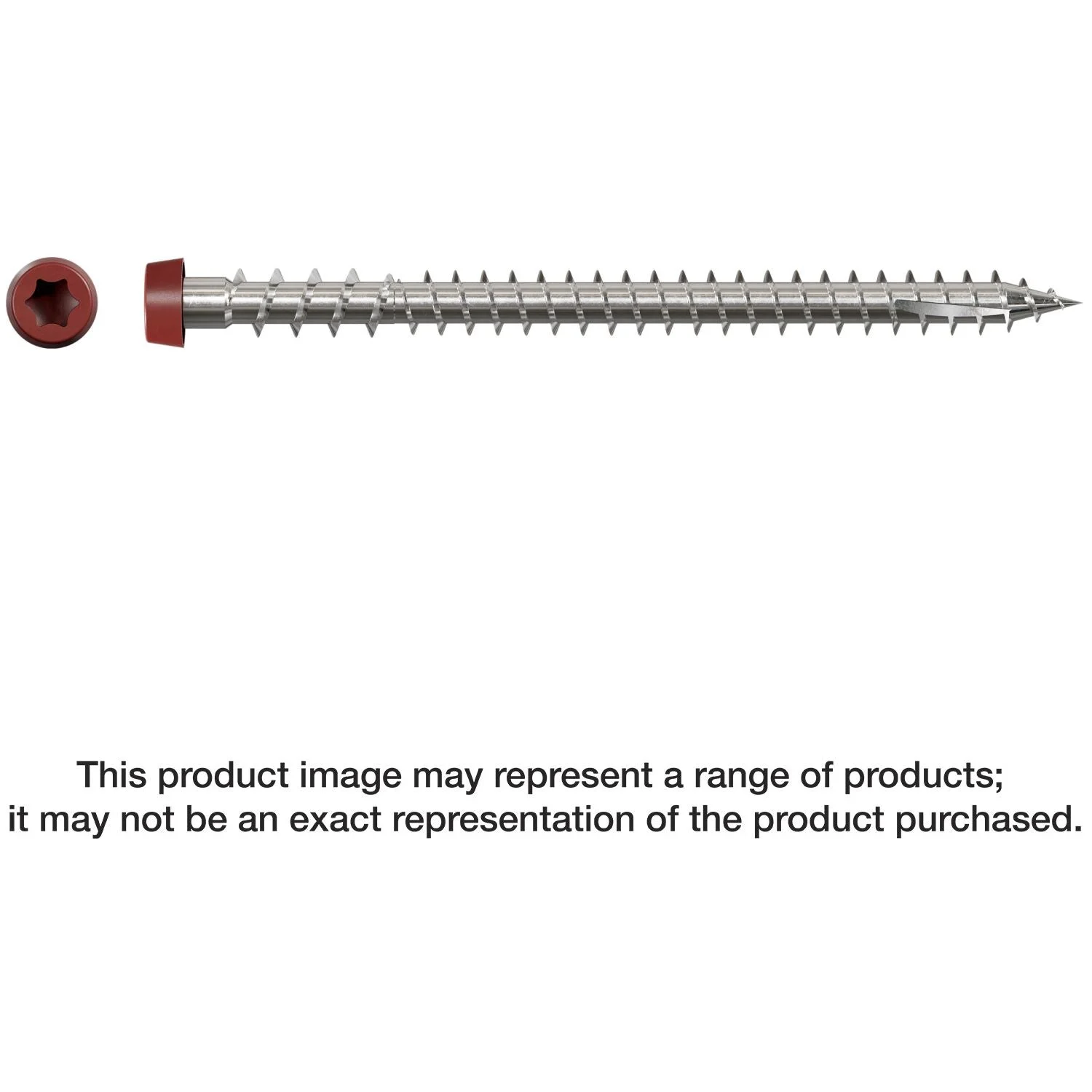 Simpson Strong-Tie DCU234S316RD01 Deck-Drive DCU COMPOSITE Screw (Collated), #10 x 2-3/4-in. Type 316, Red 01, 1000-Pack