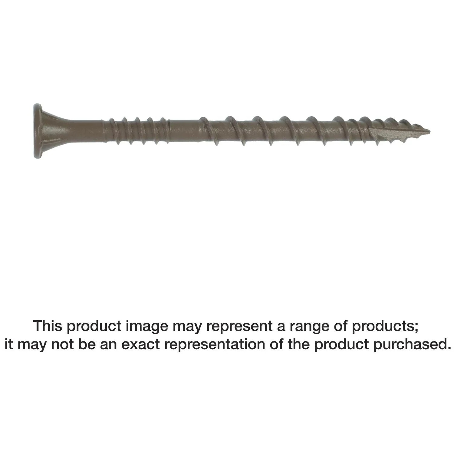 Simpson Strong-Tie DSVT4R50 Deck-Drive DSV WOOD Screw, #10 x 4-in. T25, Flat Head, Quik Guard, Tan, 50-Pack