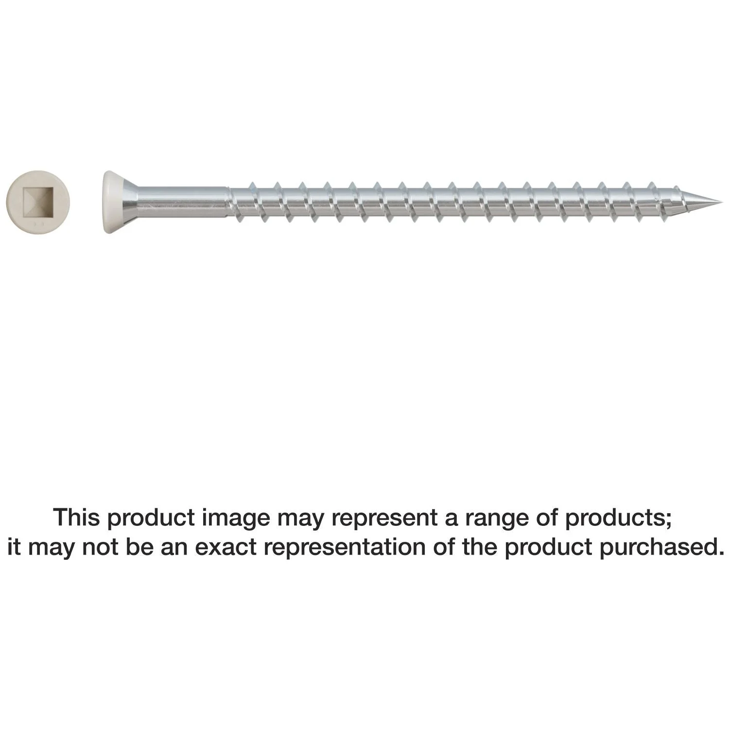 Simpson Strong-Tie DTH212S305TN Trim-Head Screw, Sharp Point (Collated), #7 x 3-1/2-in. #2 Square Type 305 Tan, 1000-Pack
