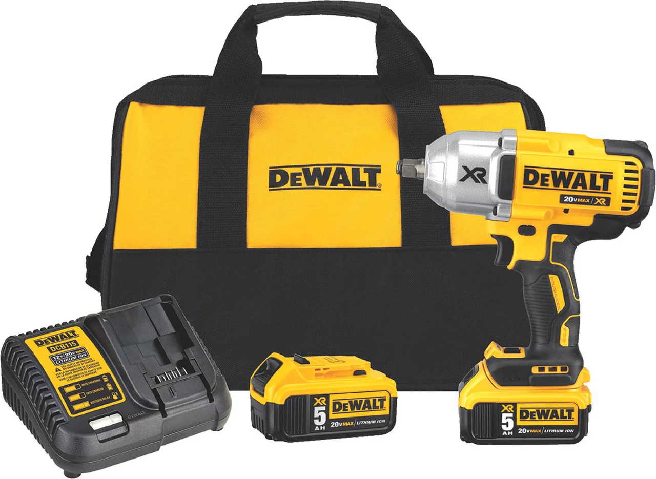 20V MAX* XR Brushless High Torque 1/2" Impact Wrench Kit with Hog Ring Anvil (5.