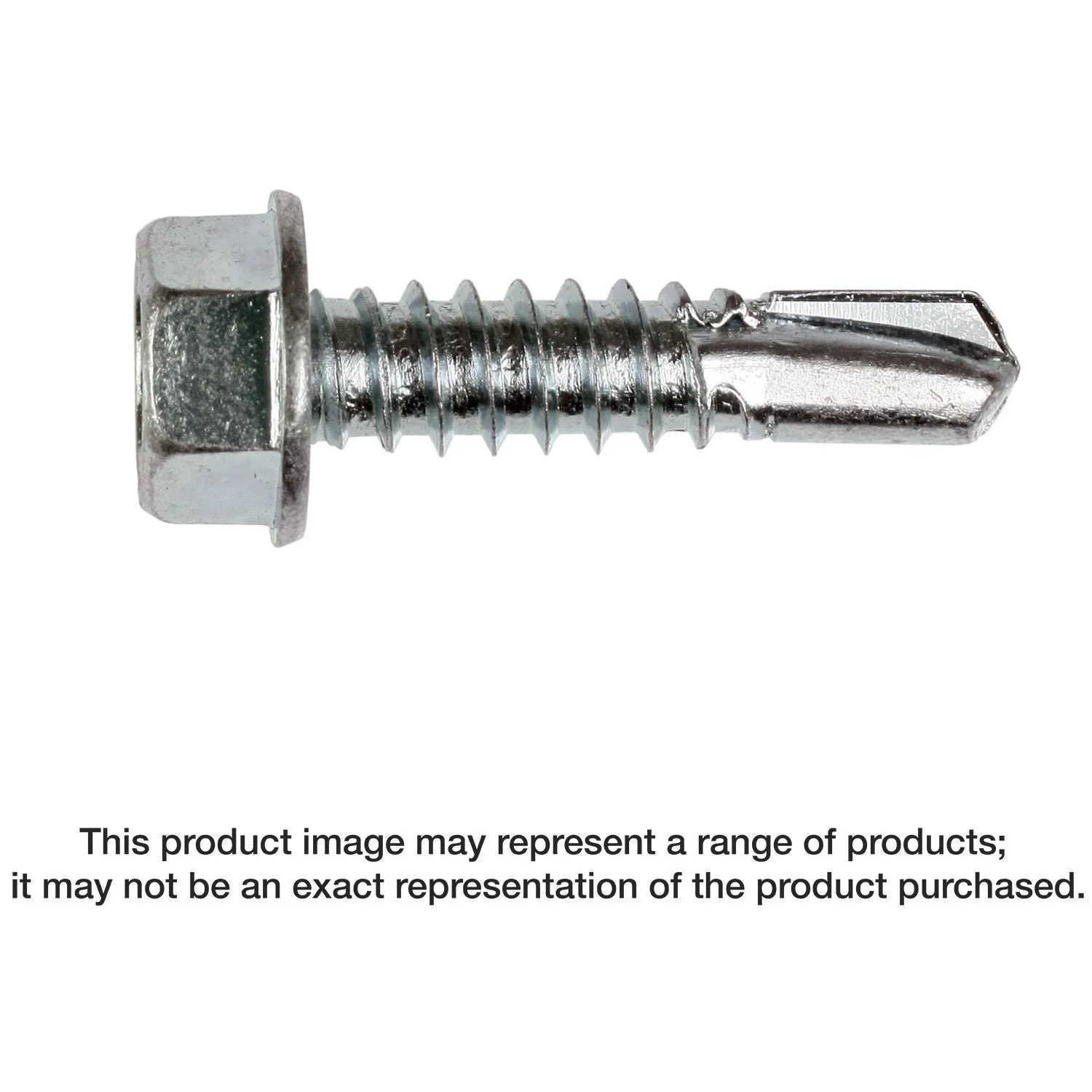 Simpson Strong-Tie E1B1414B Self-Drilling E Metal Screw, #14 x 1-in. 3/8-Hex, Clear Zinc, 2500-Pack