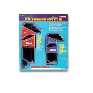 22 Piece Combination Short and Long Hex-L and #174, Set in Molded Plastic Holder