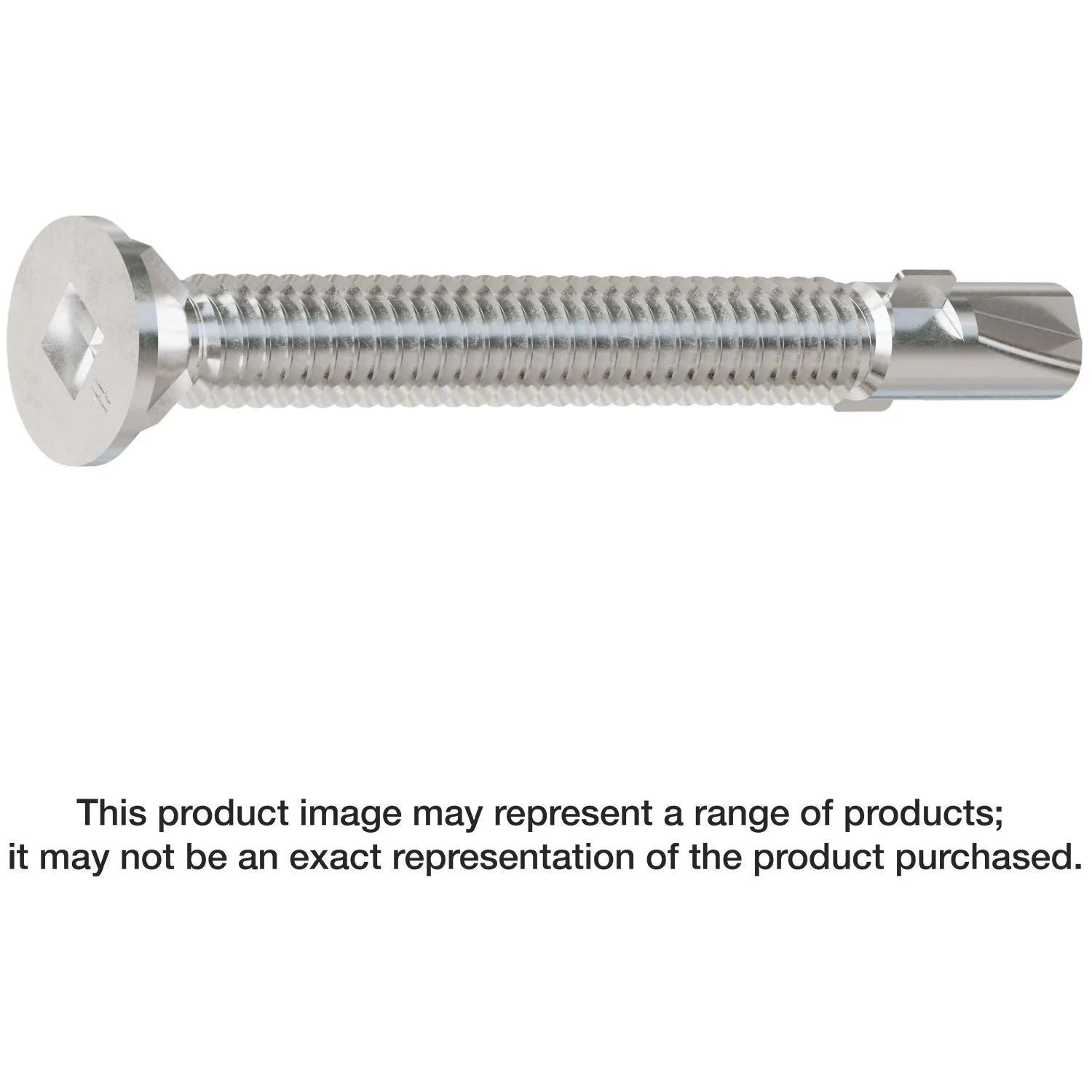 Simpson Strong-Tie F12C250FDB Self-Drilling Flat-Head Screw with Wings, #12 x 2-1/2-in. #3 Square Type 410, 1800-Pack