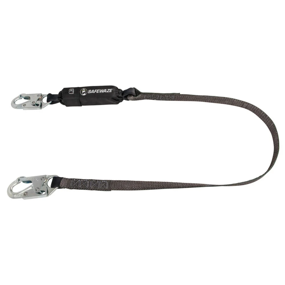 Heavyweight 6′ Energy Absorbing Lanyard: Snap Hook