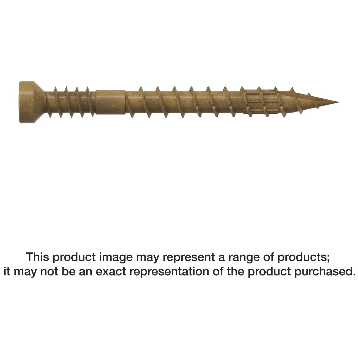 Simpson Strong-Tie FT07112R500 Finish Trim Screw, #7 x 1-1/2-in. T10, Trim-Head, Quik Guard, Tan, 500-Pack