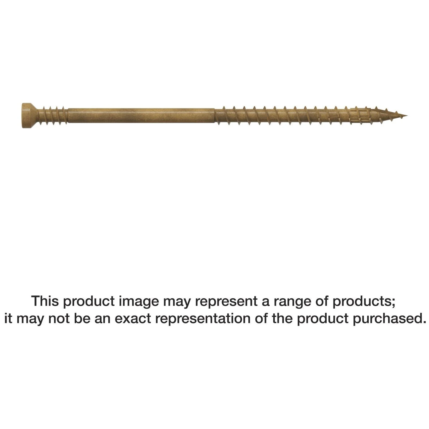 Simpson Strong-Tie FT07300R300 Finish Trim Screw, #7 x 3-in. T10, Trim-Head, Quik Guard, Tan, 300-Pack
