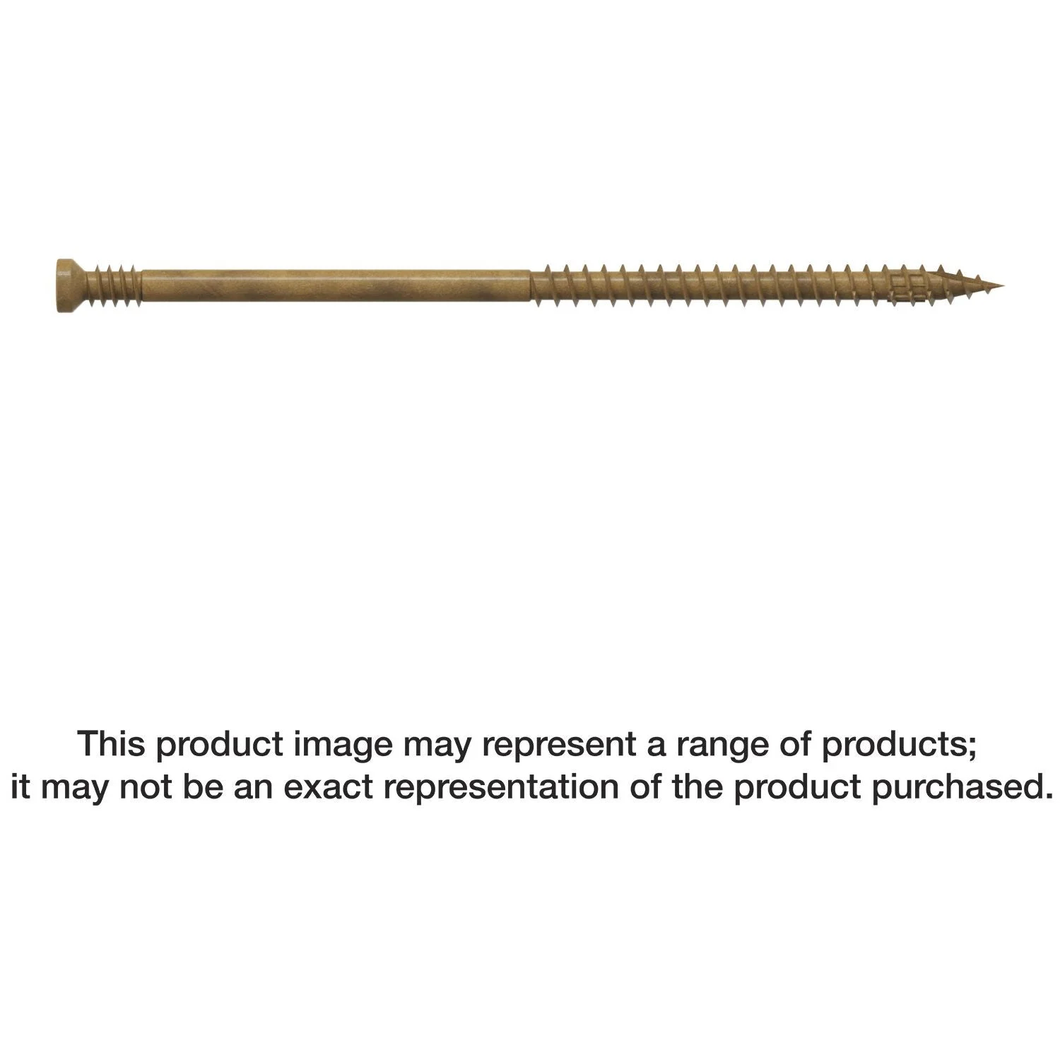 Simpson Strong-Tie FT09400R50 Finish Trim Screw, #9 x 4-in. T15, Trim-Head, Quik Guard, Tan, 50-Pack