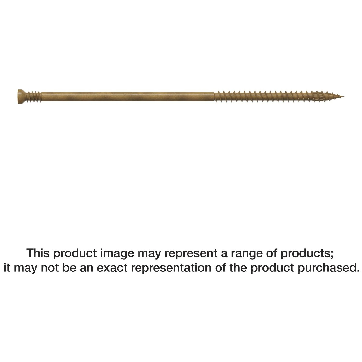 Simpson Strong-Tie FT09500MB Finish Trim Screw, #9 x 5-in. T15, Trim-Head, Quik Guard, Tan, 500-Pack