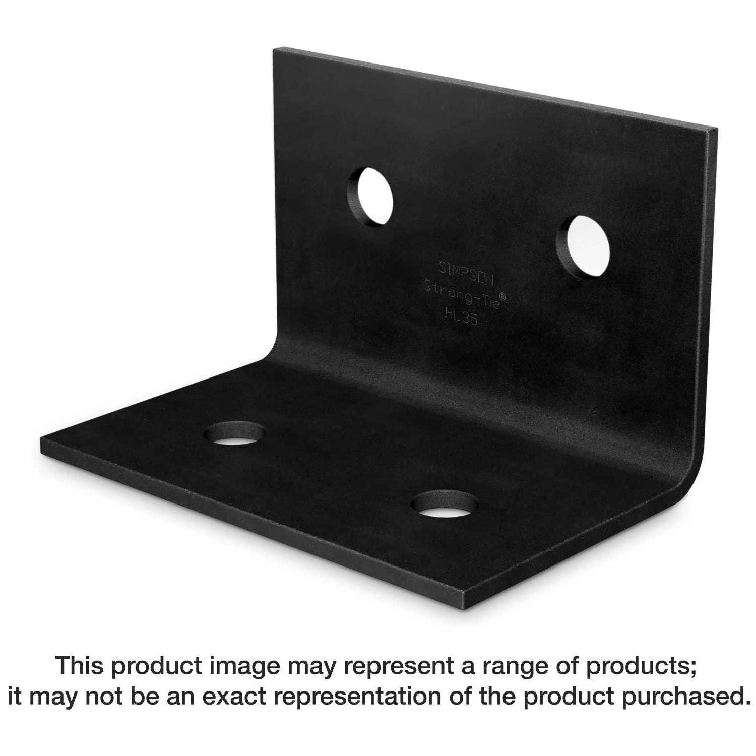 Simpson Strong-Tie HL55PC HLPC 5-3/4-in. x 5-in. Black Powder-Coated Ornamental Heavy Angle