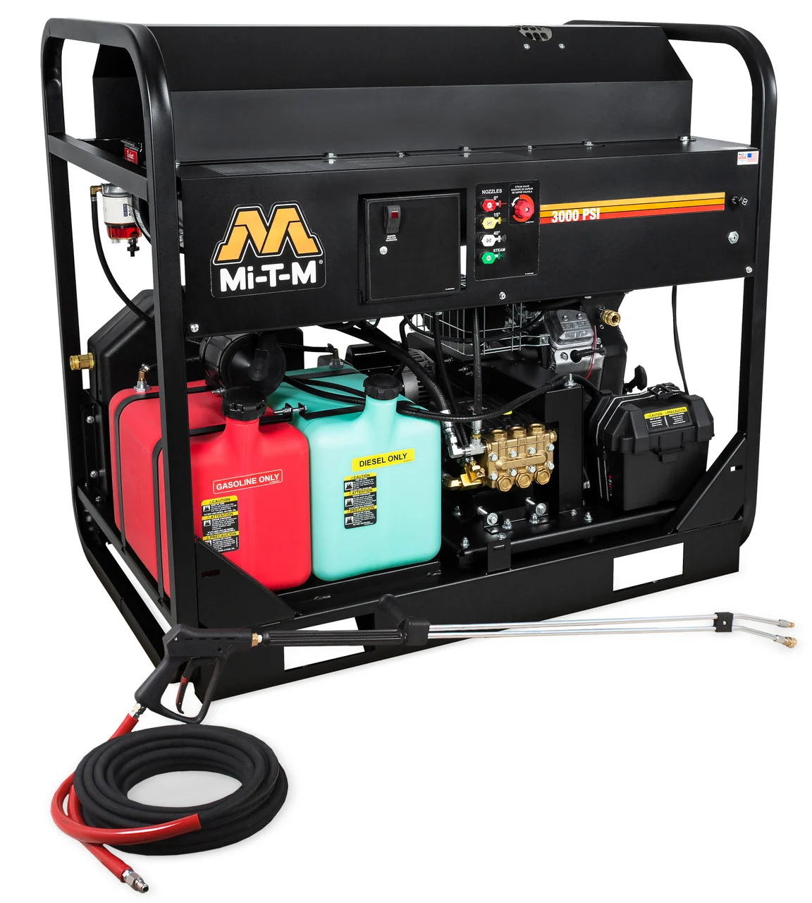 Mi-T-M HS-3005-0MGV Hot Water Pressure Washers, HS Series Gasoline Belt Drive
