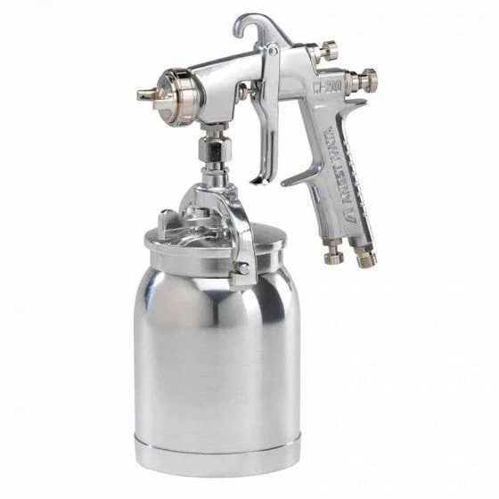 ANEST IWATA 4617 W200-S Series Conventional Suction Feed Spray Gun with Cup, 1.5