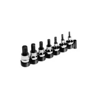 Socket Hex Bit Set 3/8 in Drive 7 Piece Metric 3 to 10mm